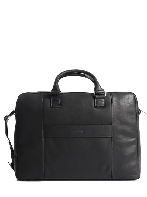 CAMPIONARIO -  NABUCCO Leather briefcase for pc 15.6 " Black - Work Briefcases