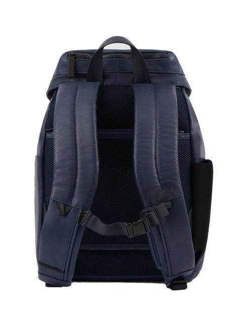 CAMPIONARIO - FINN  14" PC backpack, in leather blue - Laptop backpacks