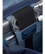 PIQUADRO CAMPIONARIO - FINN  14" PC backpack, in leather blue - Laptop backpacks - 4