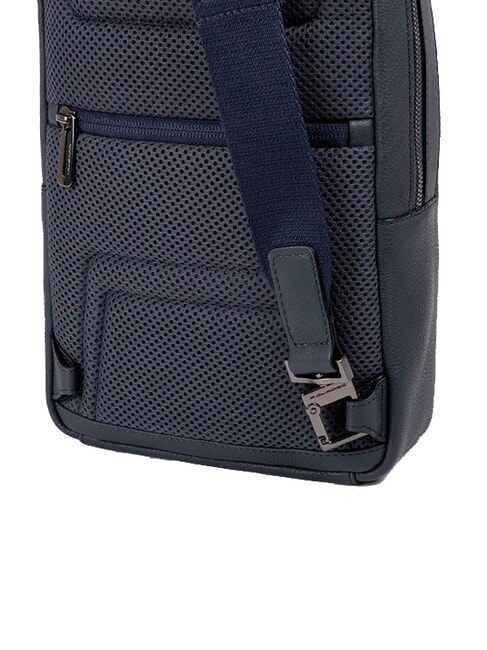 CAMPIONARIO -  NABUCCO Leather One-Shoulder Backpack blue - Laptop backpacks