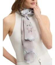 LIUJO FLOWER Watercoloured scarf BLACK - Scarves - 4