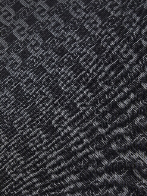 LOGO CHAIN Jacquard scarf BLACK - Scarves