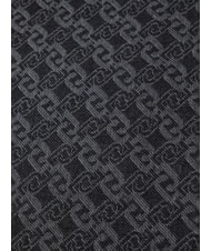 LIUJO LOGO CHAIN Jacquard scarf BLACK - Scarves - 3