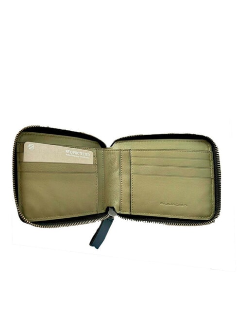 CAMPIONARIO - MG Medium zip around wallet blue - Men&rsquo;s Wallets