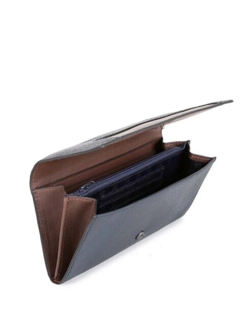CAMPIONARIO - SCOTT Two-gusset wallet with flap blue - Women&rsquo;s Wallets