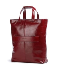 PIQUADRO CAMPIONARIO - BLUE SQUARE Vertical leather briefcase, 14" laptop RED - Work Briefcases - 2