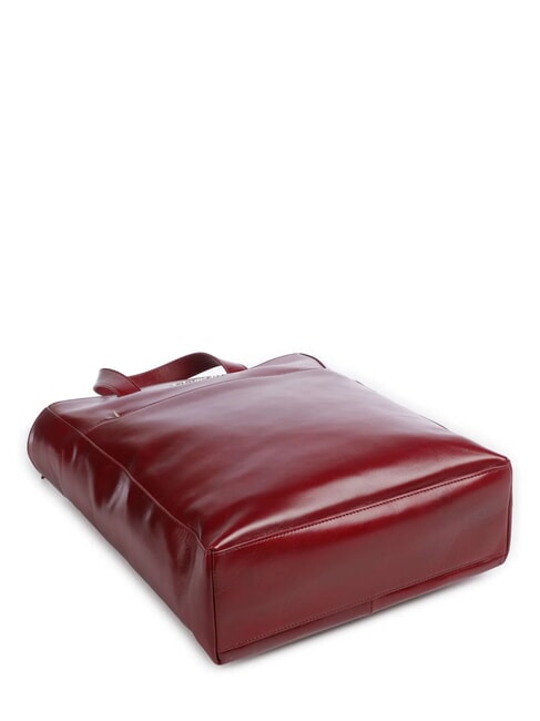 CAMPIONARIO - BLUE SQUARE Vertical leather briefcase, 14" laptop RED - Work Briefcases