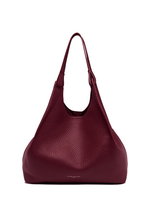 DUA Large leather shoulder bag wine berry-t.moro - Women’s Bags
