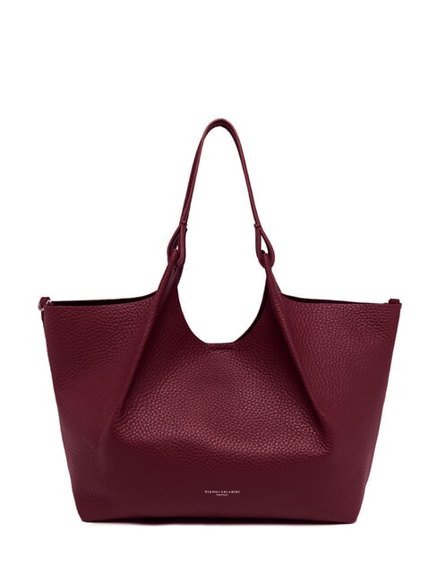 DUA Large leather shoulder bag wine berry-t.moro - Women’s Bags