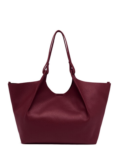 DUA Large leather shoulder bag wine berry-t.moro - Women’s Bags