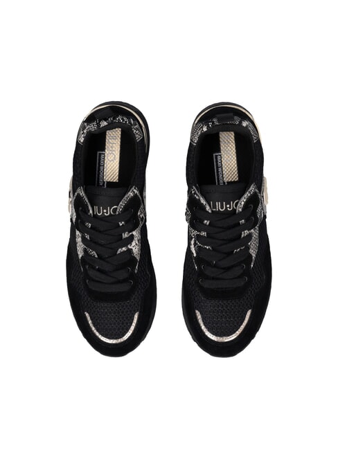 MAXI WONDER 01 Platform sneakers with python details black - Women’s shoes