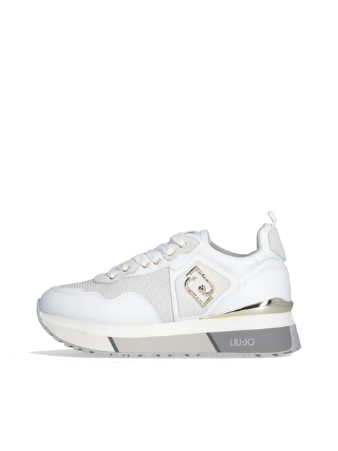 MAXI WONDER 01 Leather and mesh sneakers white - Women&rsquo;s shoes