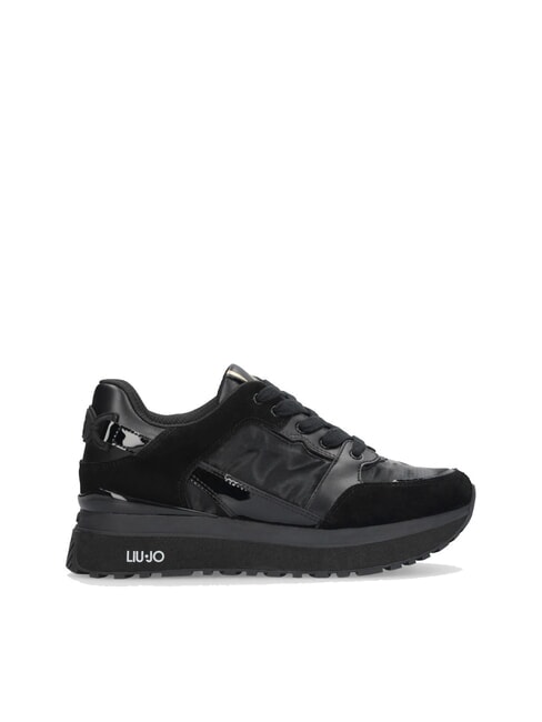 MAXI WONDER 91 Platform sneakers with patent leather inserts black - Women’s shoes