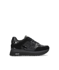 LIUJO MAXI WONDER 91 Platform sneakers with patent leather inserts black - Women’s shoes - 3