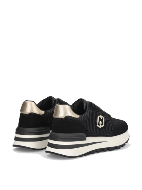 AMAZING 25 Suede and mesh sneakers black/light gold - Women’s shoes