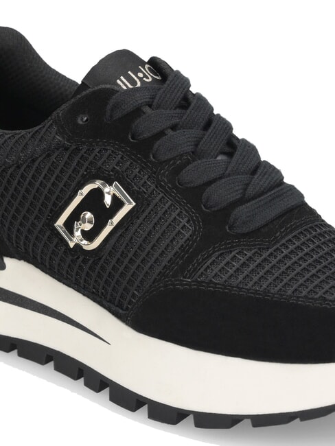 AMAZING 25 Suede and mesh sneakers black/light gold - Women’s shoes