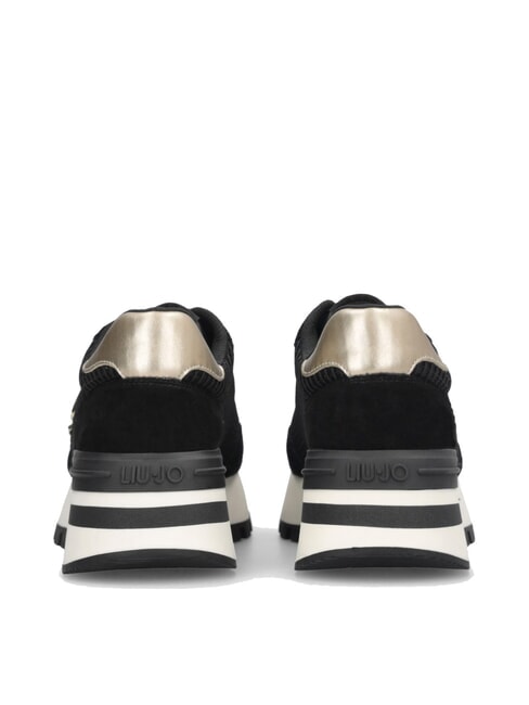 AMAZING 25 Suede and mesh sneakers black/light gold - Women&rsquo;s shoes