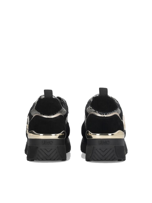 MAXI WONDER 01 Platform sneakers with python details black - Women’s shoes