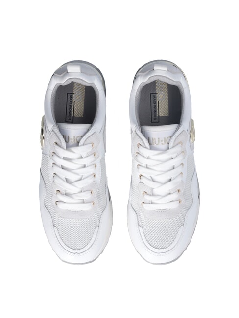 MAXI WONDER 01 Leather and mesh sneakers white - Women’s shoes