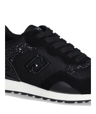 LIUJO MAXI WONDER LOW 02 Glitter and mesh sneakers black - Women’s shoes - 6