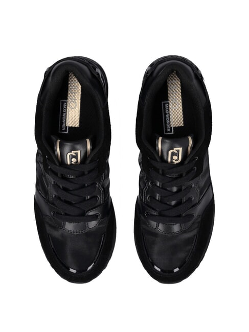 MAXI WONDER 91 Platform sneakers with patent leather inserts black - Women’s shoes