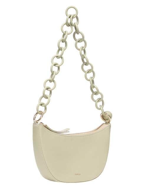 SFERA Ares leather bag with chain handle light sage - Women’s Bags