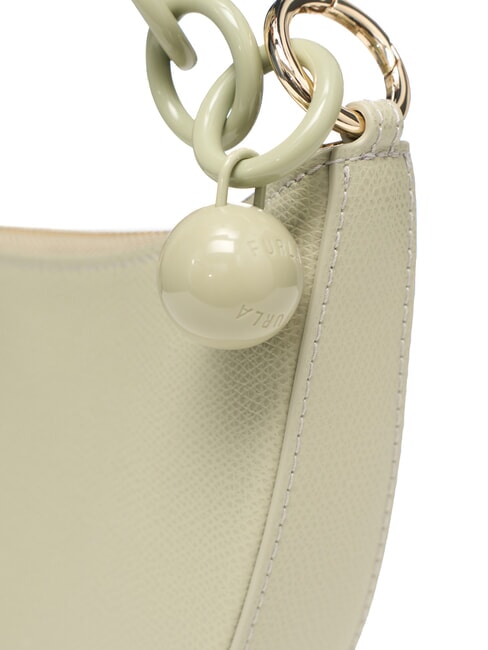 SFERA Ares leather bag with chain handle light sage - Women’s Bags