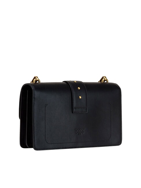 LOVE ONE CLASSIC Leather shoulder bag with flap black-antique gold - Women’s Bags