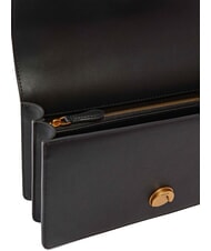 PINKO LOVE ONE CLASSIC Leather shoulder bag with flap black-antique gold - Women’s Bags - 7