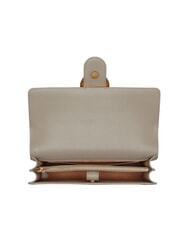 PINKO LOVE ONE CLASSIC Leather shoulder bag with flap walnut-antique gold - Women’s Bags - 4