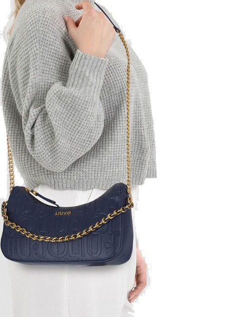 ADONIDE All-over logo shoulder bag dress blue - Women’s Bags