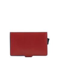 PIQUADRO BLUE SQUARE Leather and metal credit card holder leather4 - Men&rsquo;s Wallets - 3