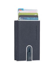PIQUADRO MODUS RESTYLING Leather card holder with slider blue - Men’s Wallets - 2