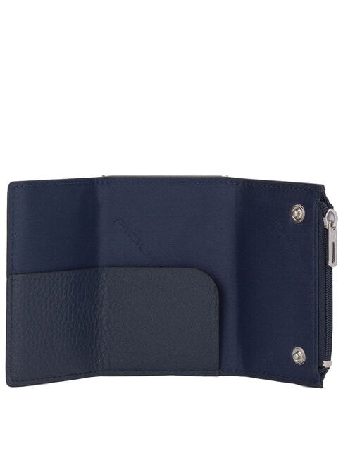MODUS RESTYLING Leather card holder with slider blue - Men’s Wallets