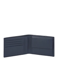 PIQUADRO MODUS RESTYLING Hammered leather wallet blue - Men’s Wallets - 2