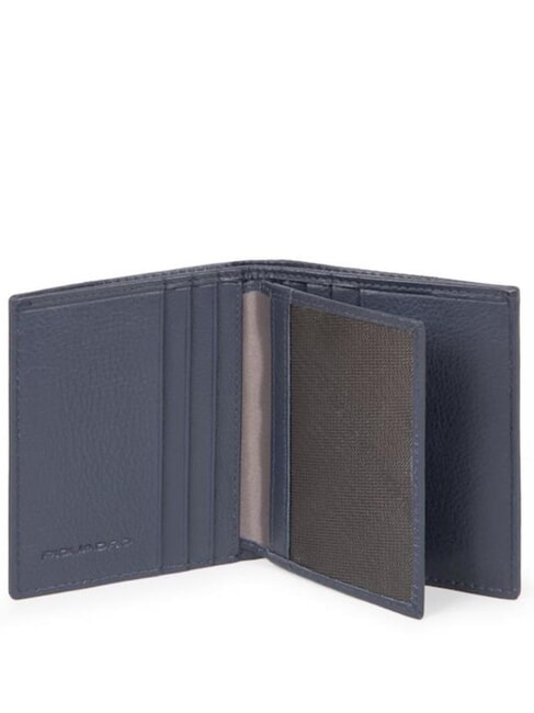 P16 Leather and fabric card holder blue - Men’s Wallets