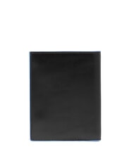 PIQUADRO BLUE SQUARE Vertical leather wallet Black - Men’s Wallets - 4