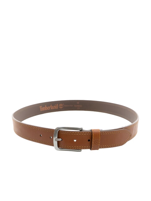 CASUAL Double stitched leather belt cognac - Belts