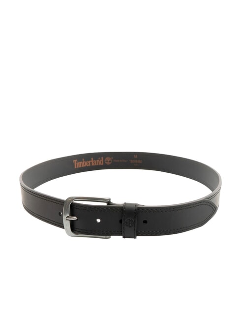 CASUAL Double stitched leather belt black - Belts