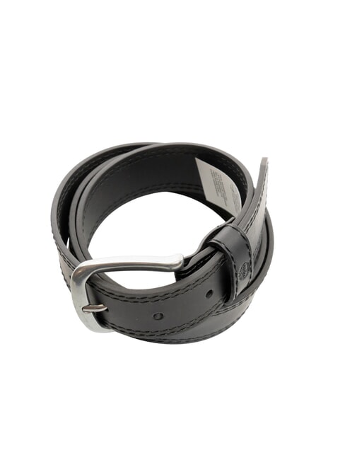CASUAL Double stitched leather belt black - Belts