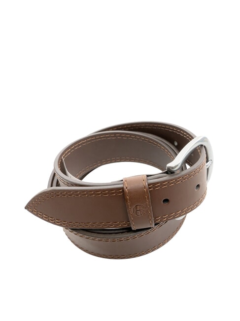 CASUAL Double stitched leather belt cocoa - Belts
