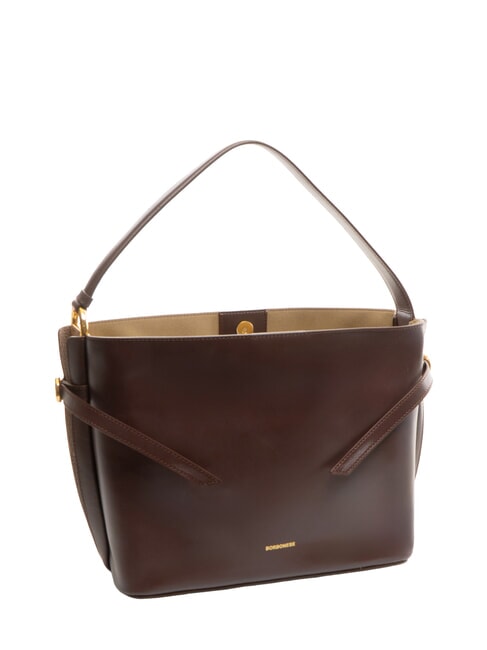 BRIDLE MEDIUM HOBO Leather shoulder bag chestnut/mushroom - Women’s Bags