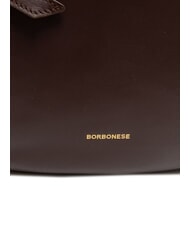 BORBONESE BRIDLE MEDIUM HOBO Medium Hobo Bag in Nappa Leather chestnut/mushroom - Women’s Bags - 3