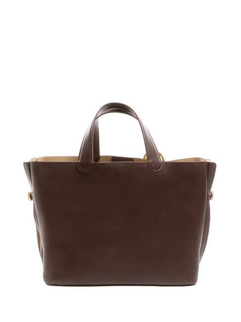 BRIDLE MEDIUM SHOPPER Medium nappa leather handbag chestnut/mushroom - Women’s Bags