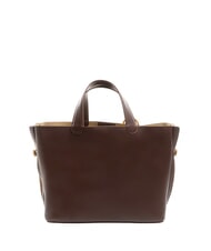 BORBONESE BRIDLE MEDIUM SHOPPER Medium nappa leather handbag chestnut/mushroom - Women’s Bags - 4