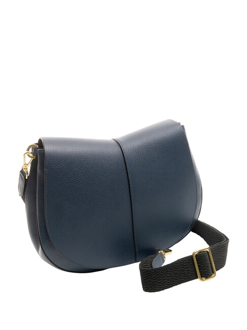 HELENA ROUND Small leather shoulder bag BLUE - Women&rsquo;s Bags