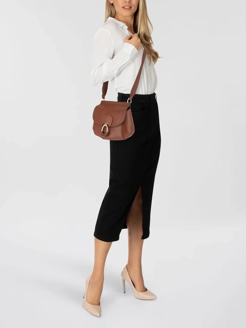 ERICA Leather shoulder bag BROWN - Women&rsquo;s Bags