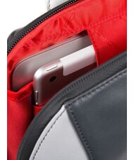 PIQUADRO URBAN 14" laptop backpack, in leather black grigiongr - Laptop backpacks - 2