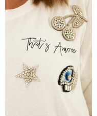 SUN68 BOXY Cotton T-Shirt porcelain - T-shirt - 2