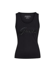 GUESS RAISSA LOGO Tank top with rhinestone logo jetbla - T-shirt - 4